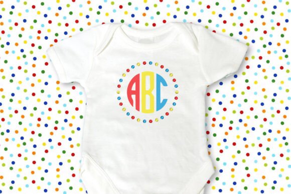 Download Tri-Dot Round Monogram Frame Embroidery - Premium Resources