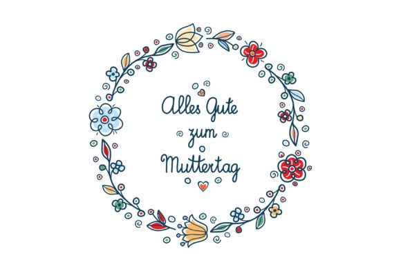 Download Happy Mother's Day Greeting Card in Deutsche - Day Collection