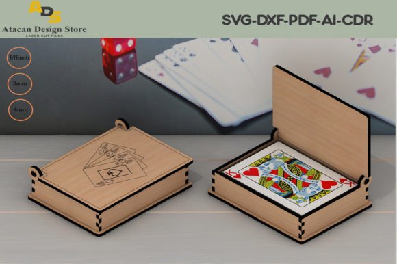 Download Wooden Playing Card Box / Laser Cut Box - Wood Collection