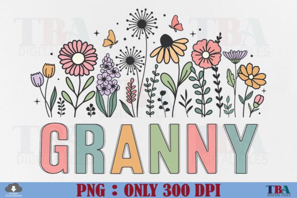 Download Granny PNG Sublimation Mother Day Flower - Day Collection