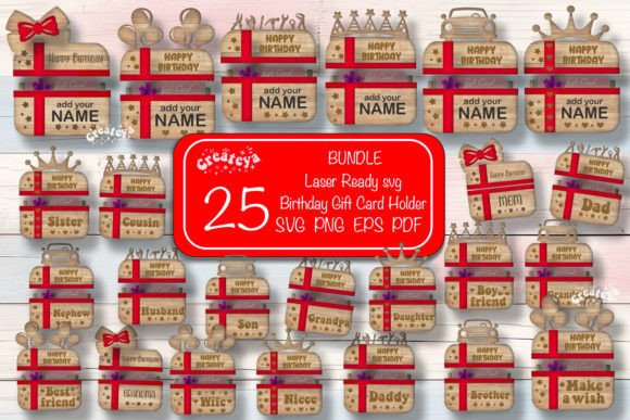 Download Birthday Gift Card Holder Bundle Laser - Day Collection